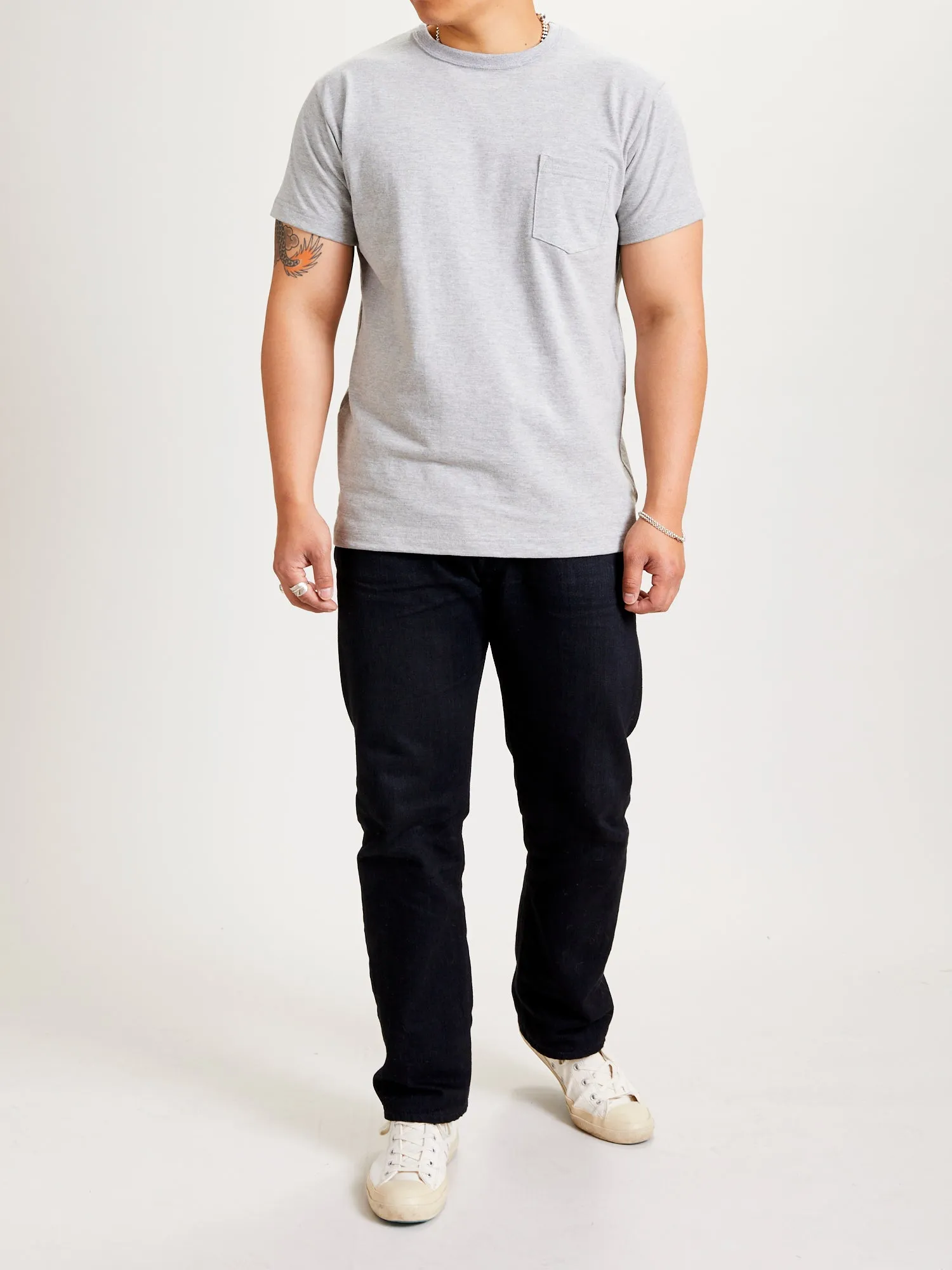 2-Pack Heavyweight Pocket T-Shirts in Heather Grey