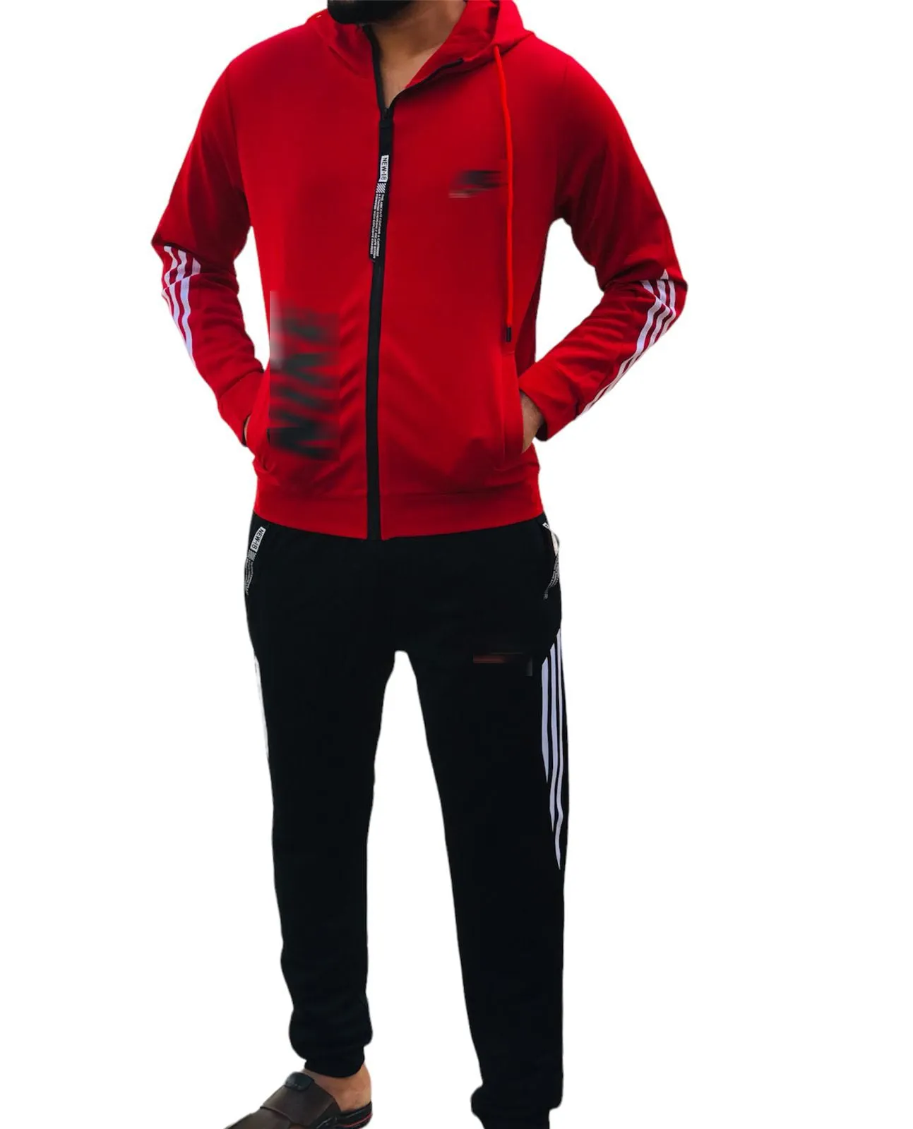 2 Pcs Men's Tracksuit Hoodie Set X4682937