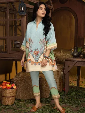 A La Mode by Humdum Unstitched Printed Lawn 2 Piece Suit AM-01