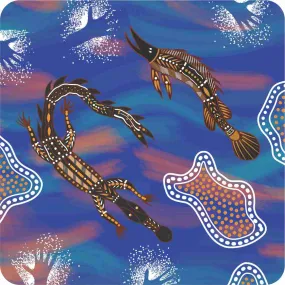 Aboriginal Ceramic Coasters - Set of 4