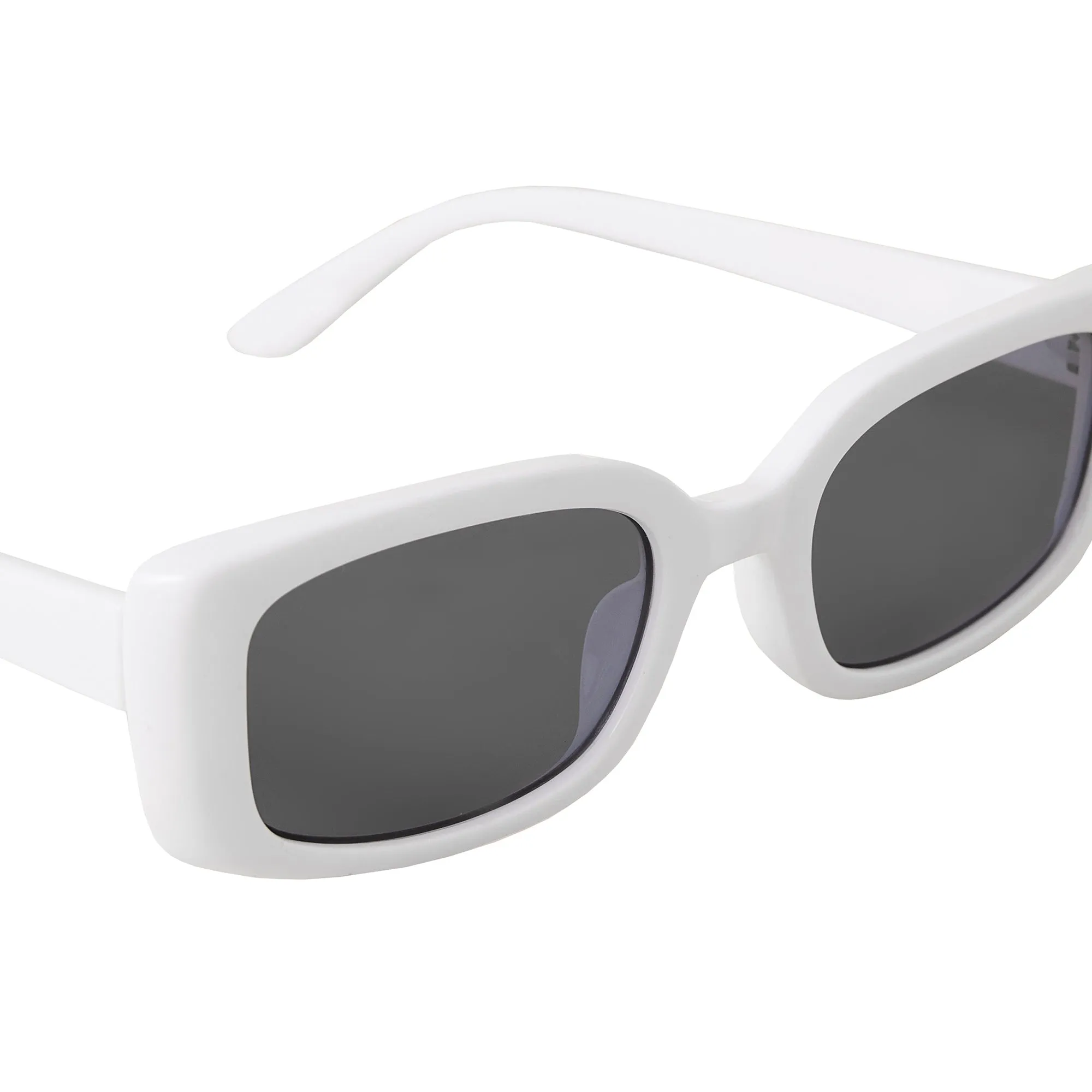 Accessorize London Women's White Soft Rectangle Sunglasses