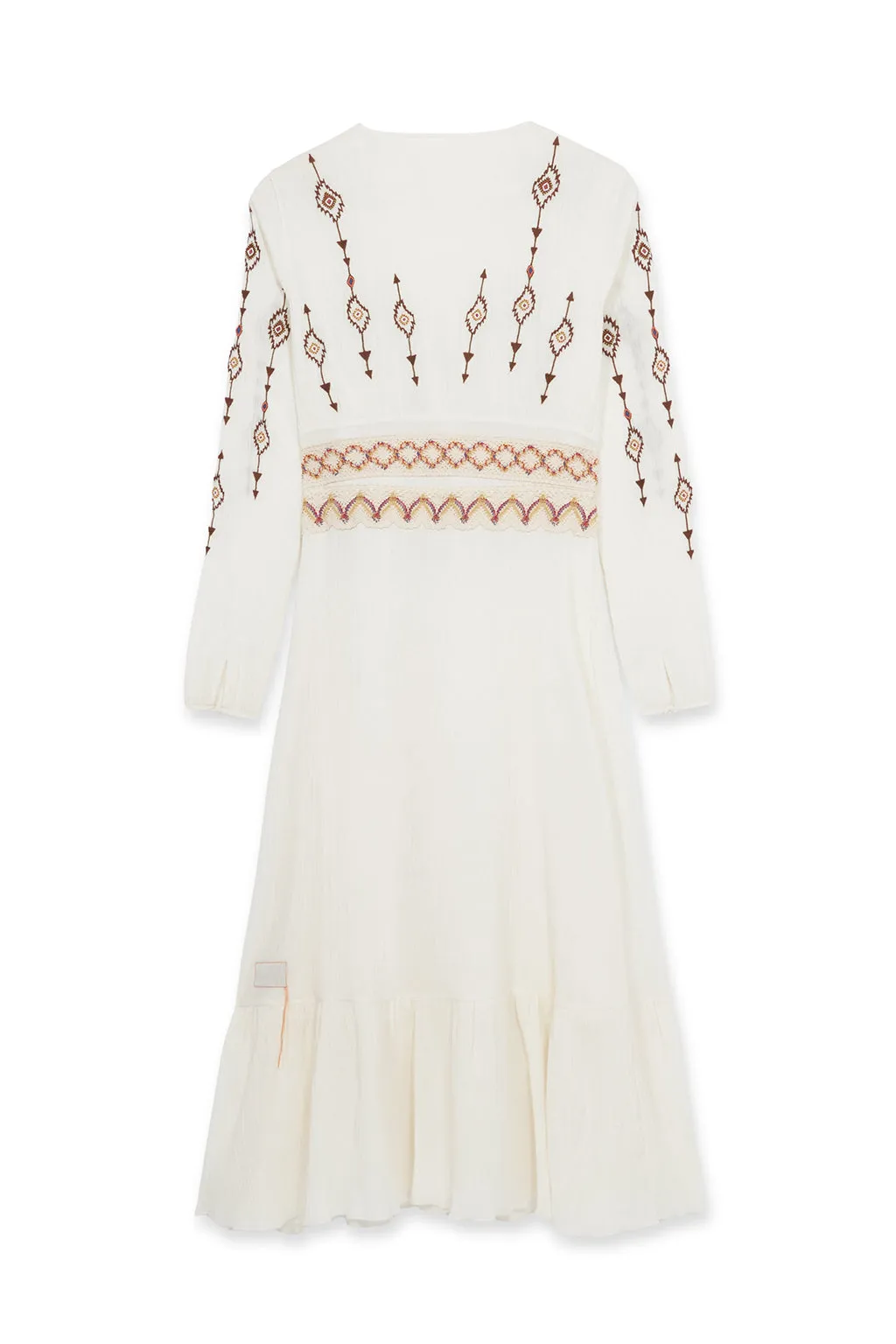 ADA EMBELLISHED V-NECK DRESS