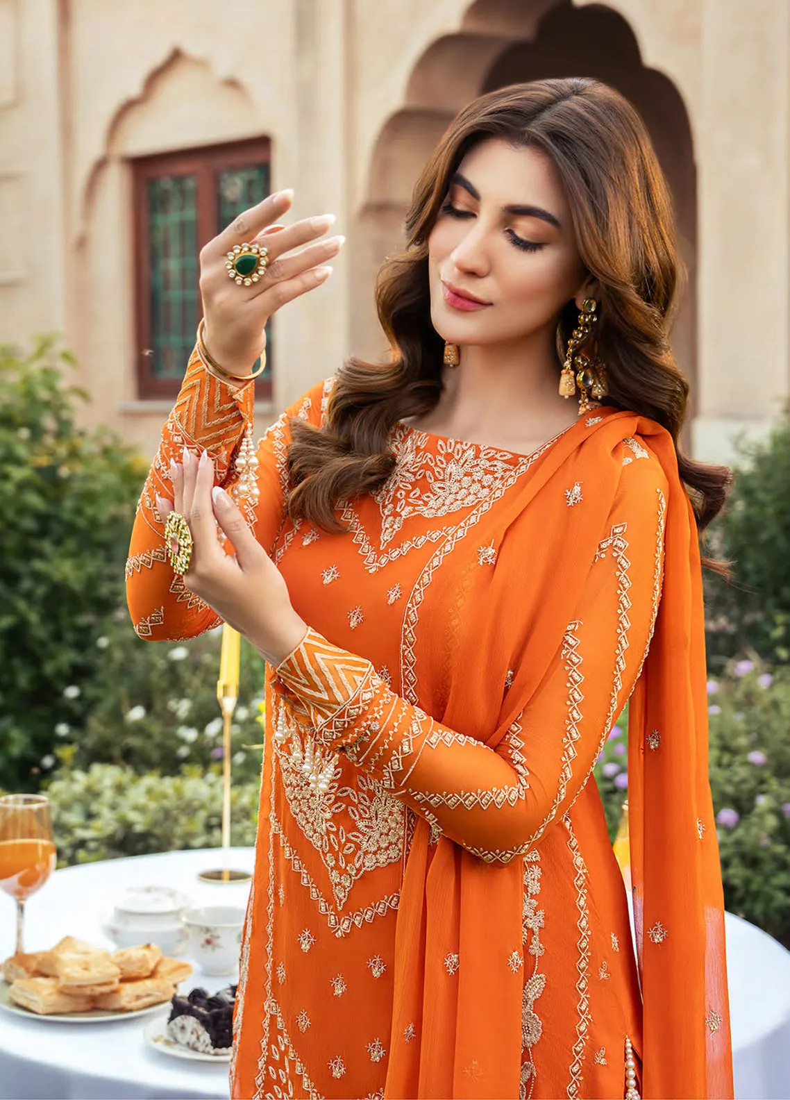 Afsanay By Shahzeb Textiles X Shireen Lakdawala Luxury Chiffon 3 Piece Unstitched Suit ST24A ZEINA