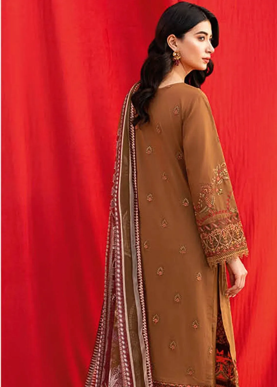 Andaaz By Ramsha Embroidered Lawn Unstitched 3 Piece Suit - 08