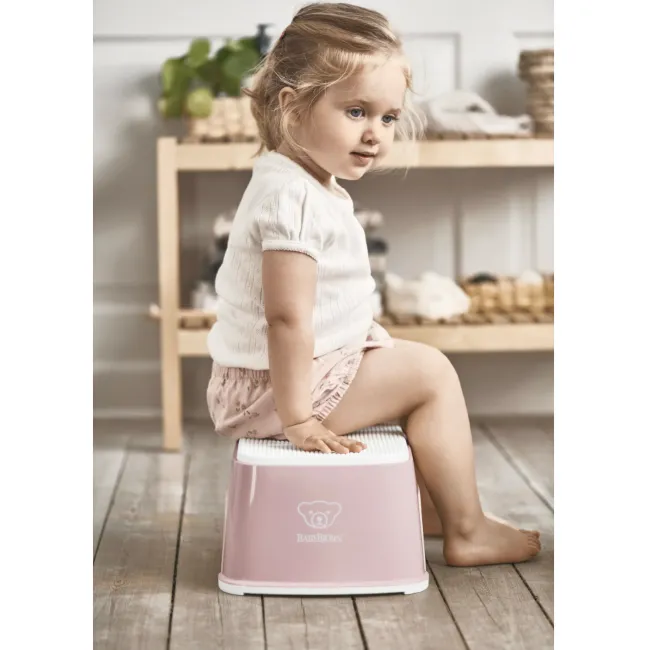 baby bjorn step stool - powder pink/white