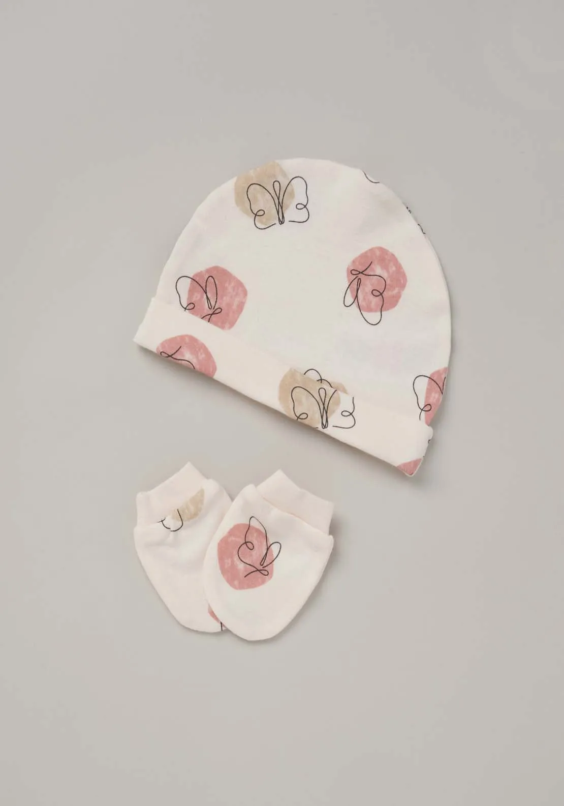 Baby Girl 5 Piece Butterfly Layette Set - Pink