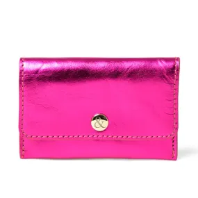 Bell & Fox Ellie Card Holder Popper Purse-Fuschia Metallic