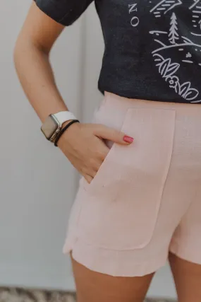 BLACK AND DUSTY PINK SHORTS BY IVY & CO