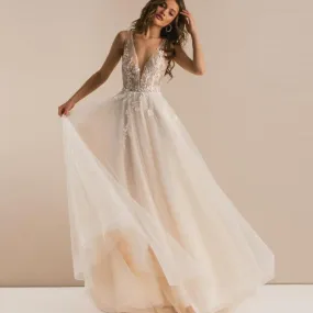 Deep V Tulle Temptation