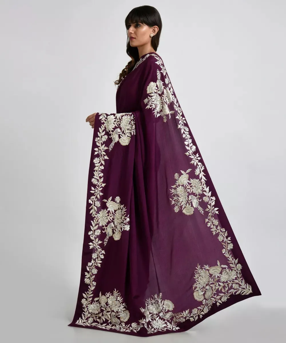 Deep Wine Parsi Gara Saree