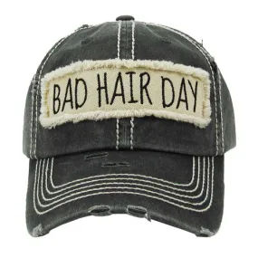 Distressed Bad Hair Day Baseball Cap Trucker Hat