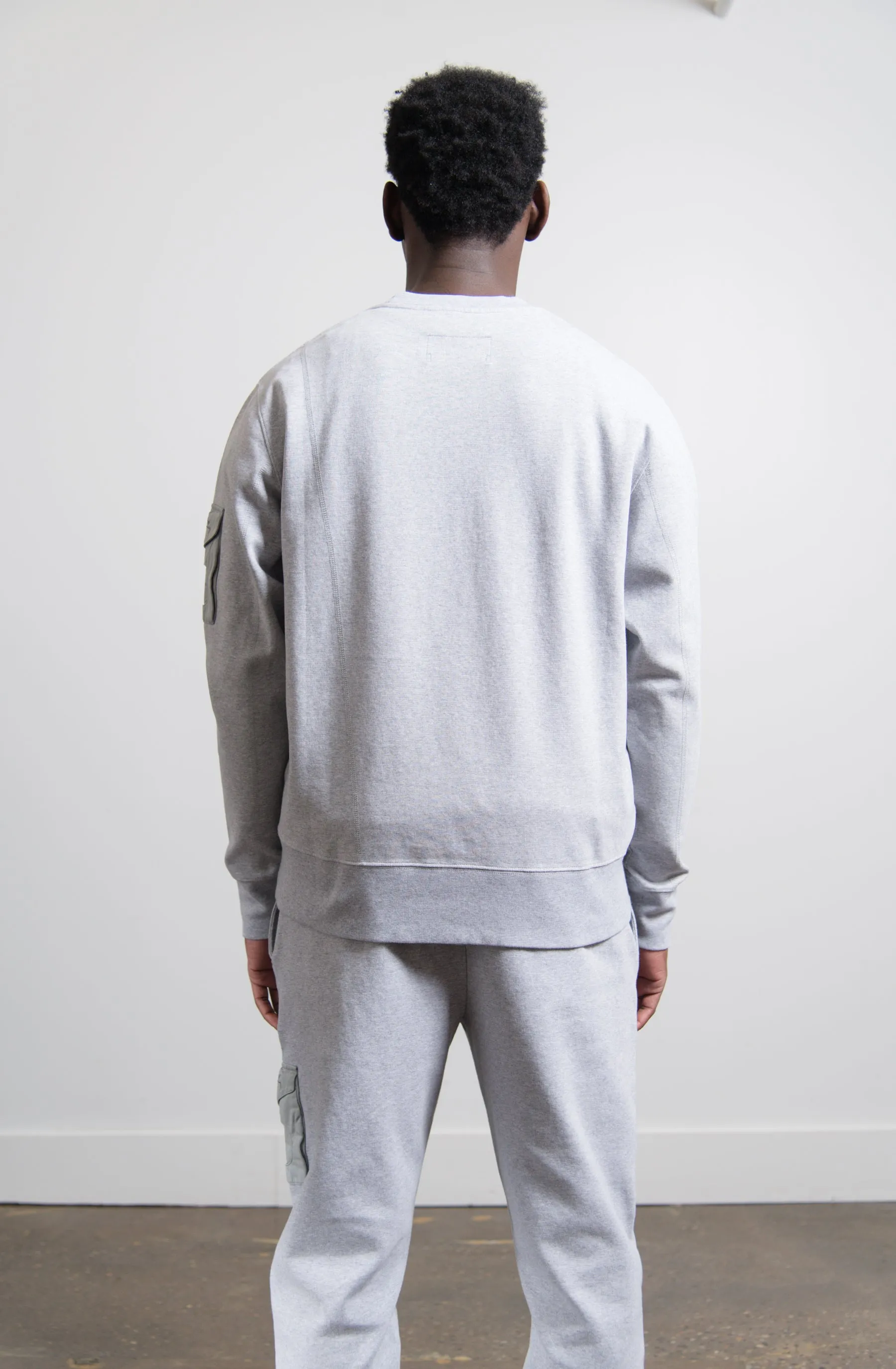 Essential Crewneck Sweater Grey Melange