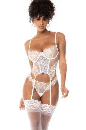 Eyelash Lace Bustier Set