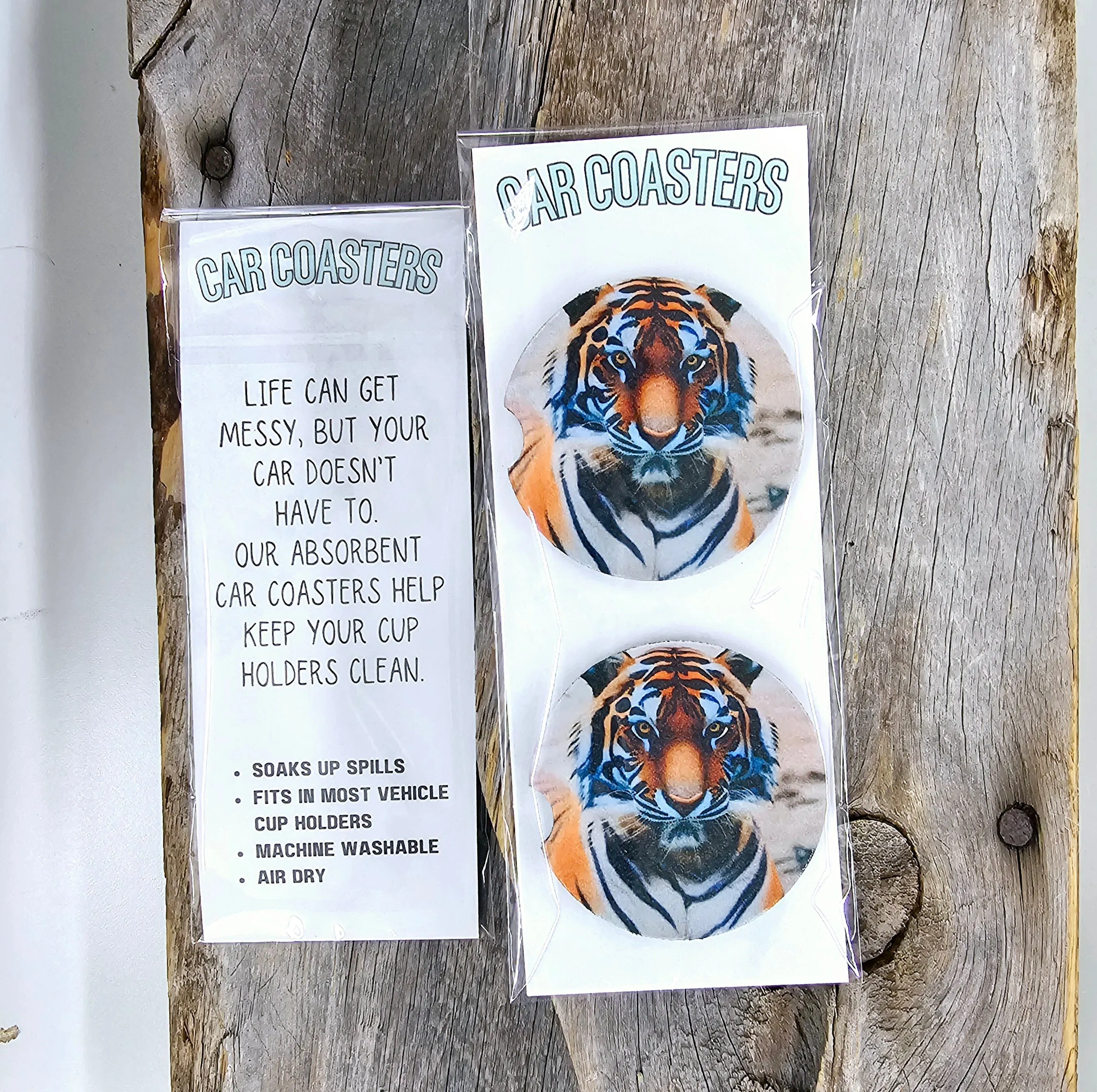 Go Wild Tiger Car Coasters