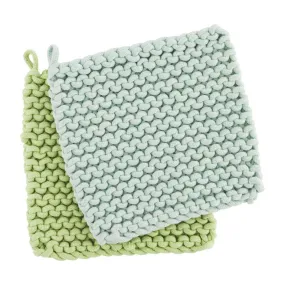 Green Crochet Pot Holders