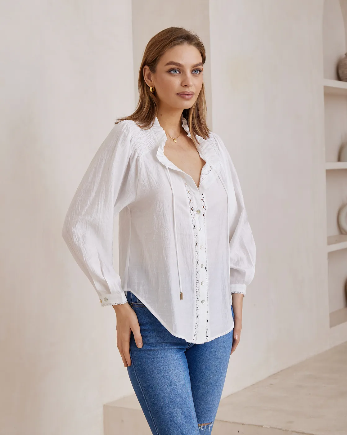 Isla Blouse - White