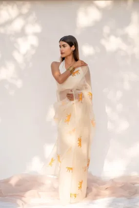 Ivory Jungle Saree