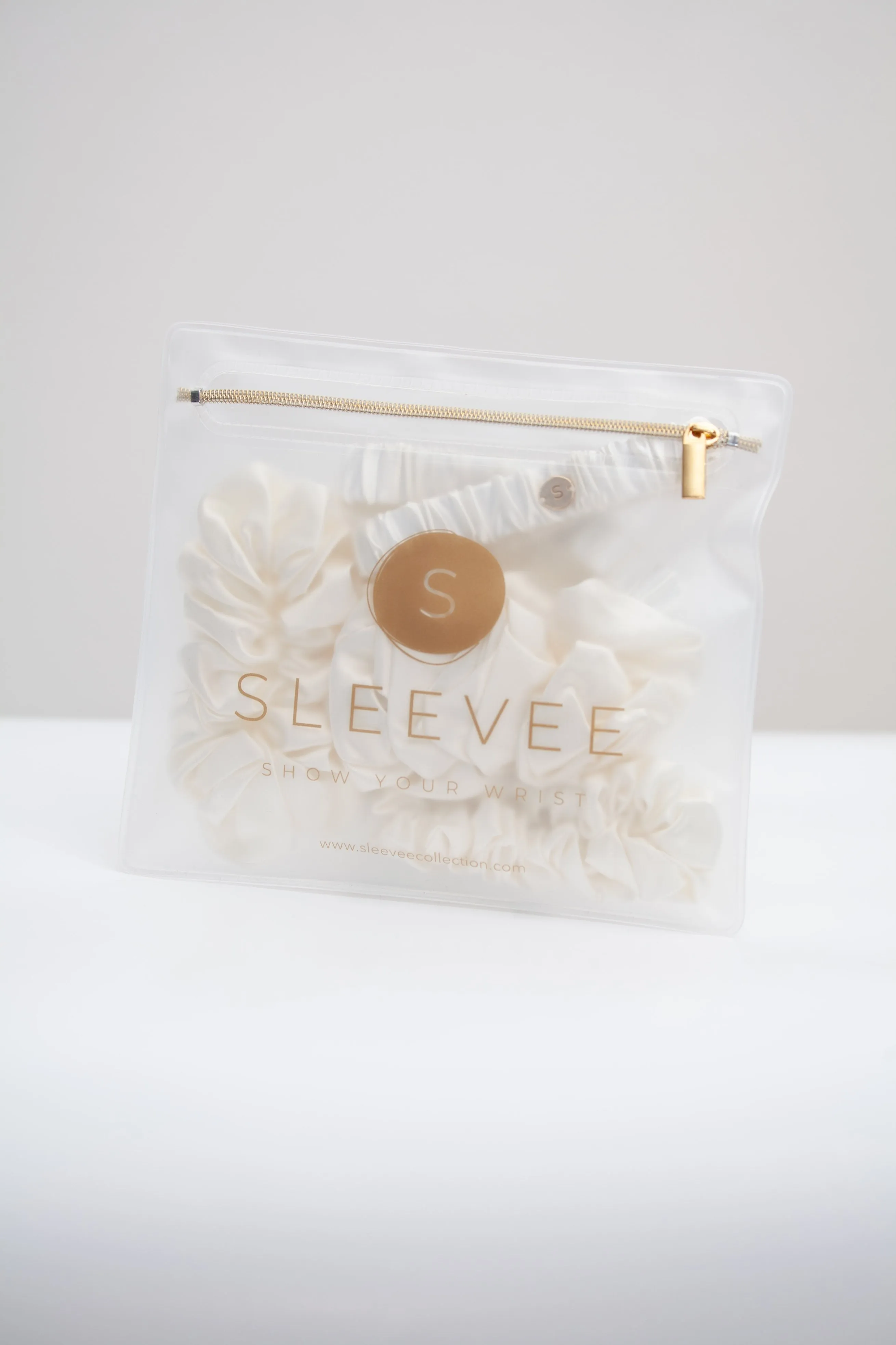 Ivory Silk SLEEVEE & SCRUNCHIE Set