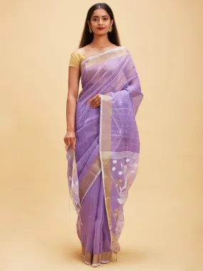 Lavender colored matka silk