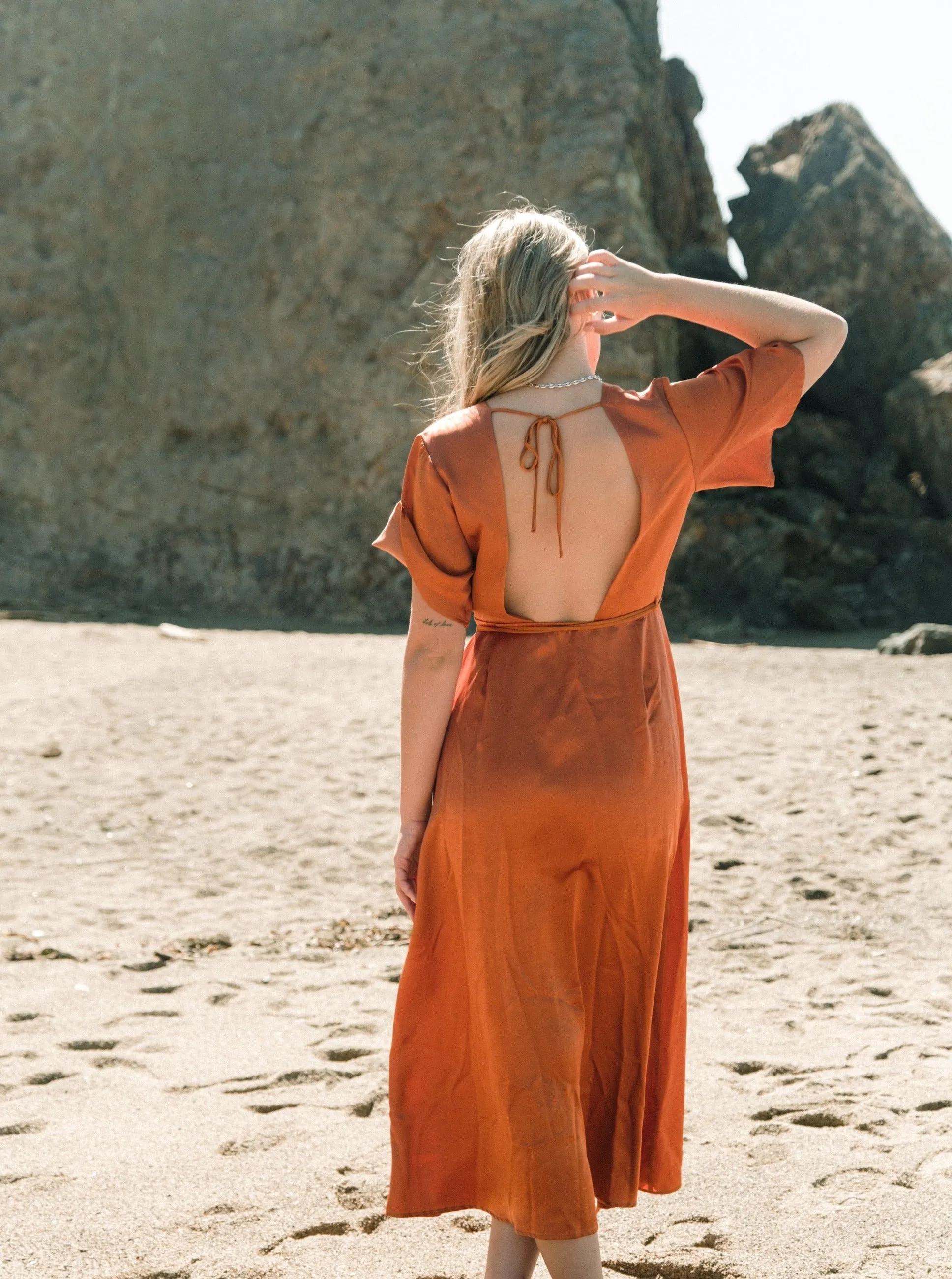 Lola Wrap Dress - Rust