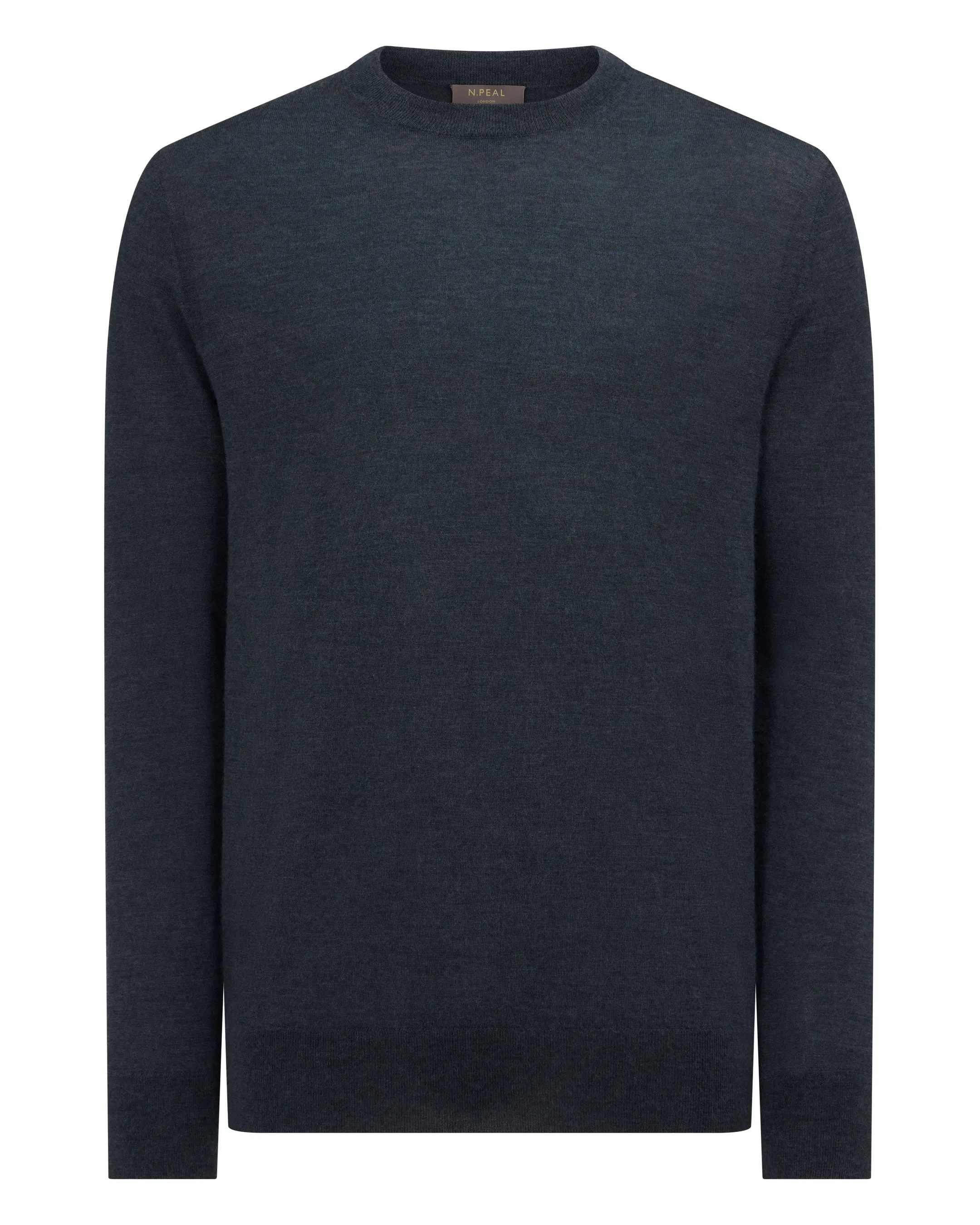 Men's Covent Fine Gauge Cashmere Round Neck Sweater Azurine Blue