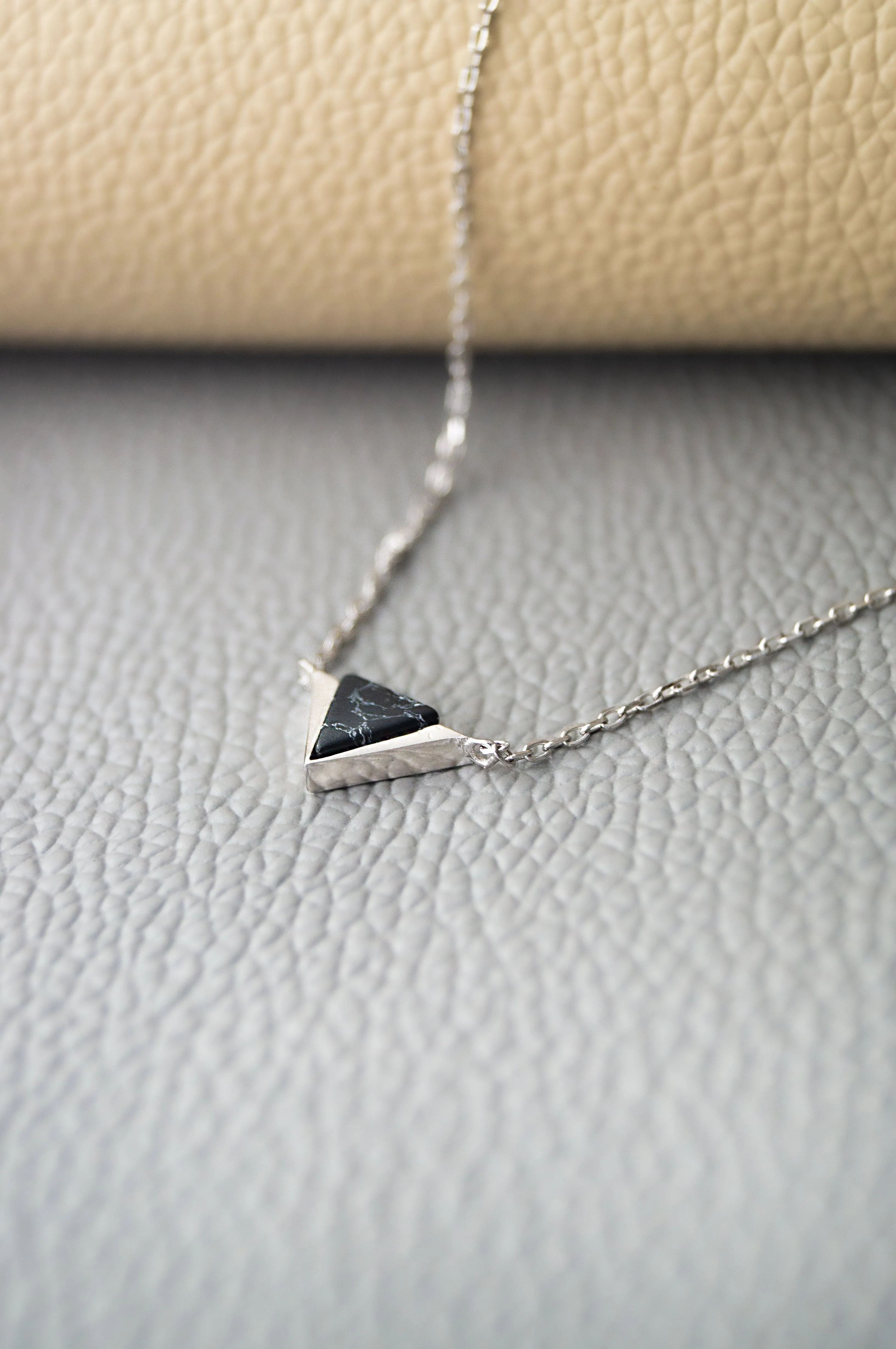 Minaret Triangle Sterling Silver Necklace Set