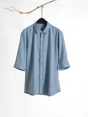 Plain Grey 3/4-sleeve shirt 1110