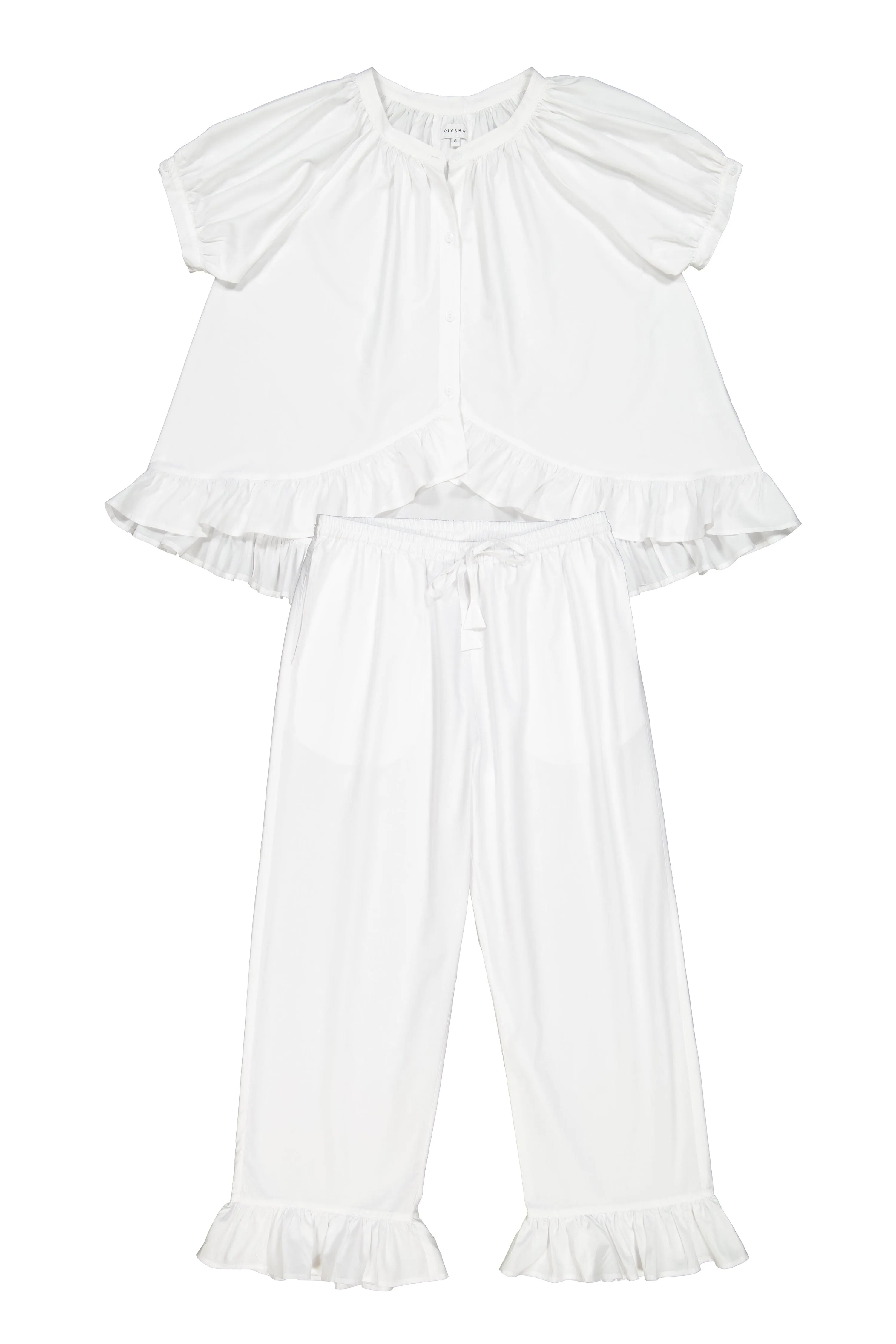 Sophie Sleep Set - Pants - Cotton Modal - White