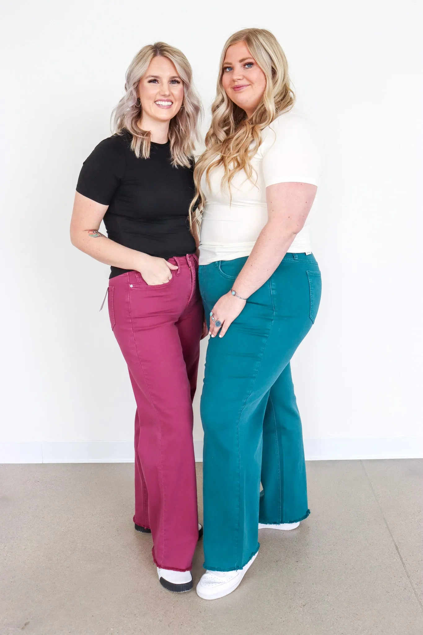 Tummy Control Wide Leg Jeans by RFM