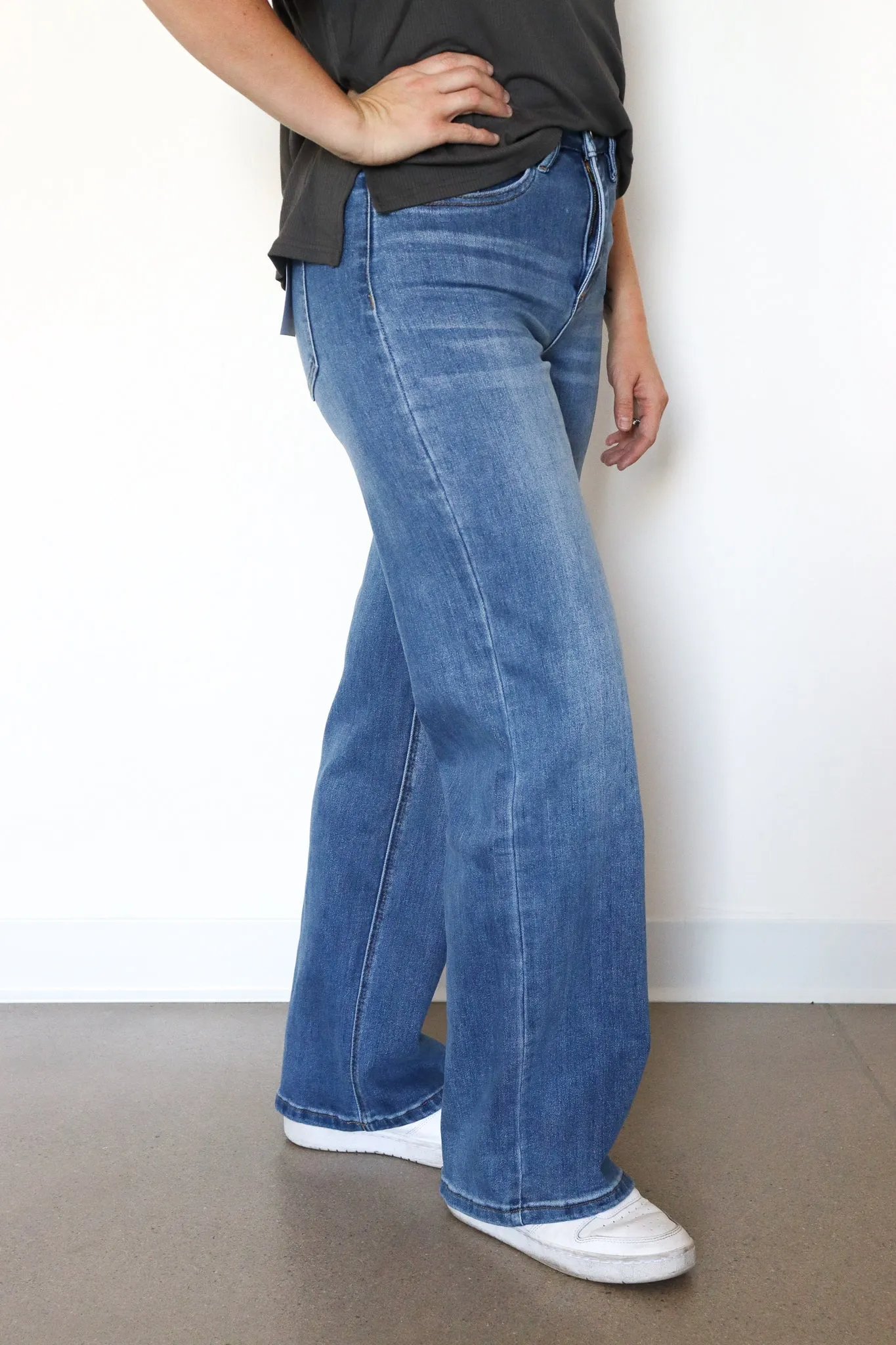 Tummy Control Wide Leg Jeans by RFM