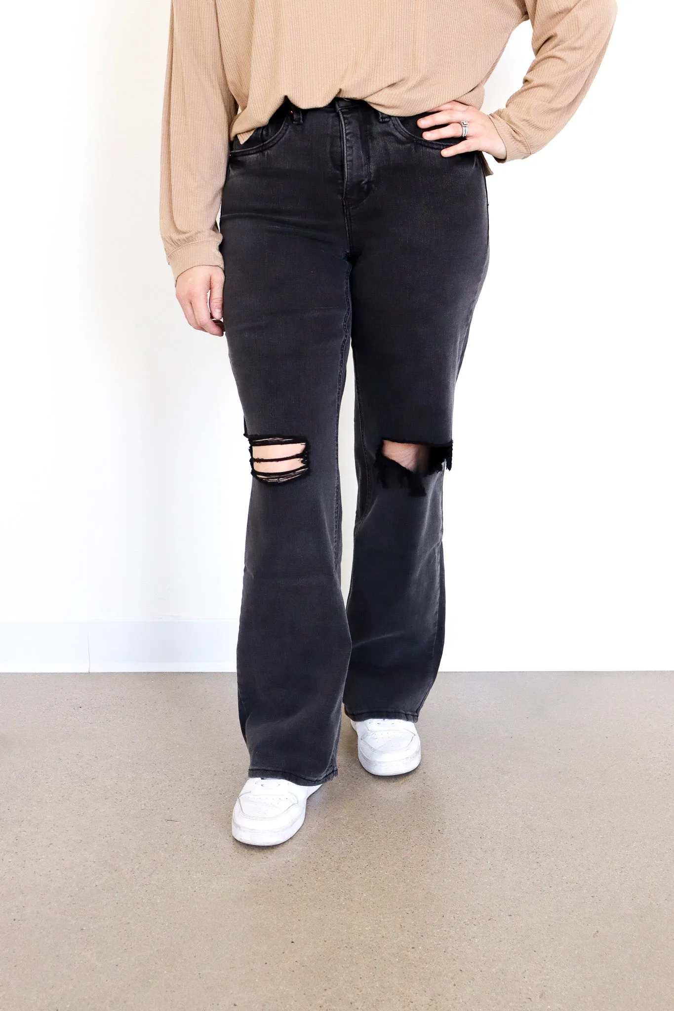 Tummy Control Wide Leg Jeans by RFM