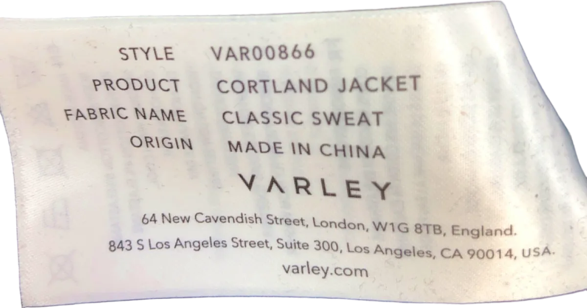 Varley Black Cortland Jacket UK Medium