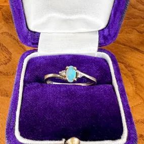 Vintage Opal & Diamond Ring