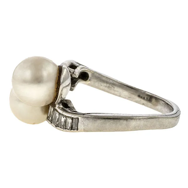 Vintage Pearl & Diamond Ring