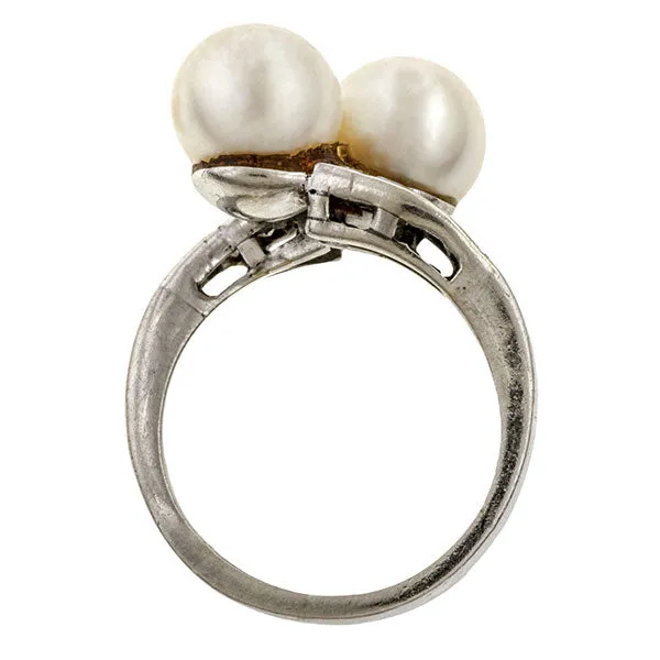 Vintage Pearl & Diamond Ring