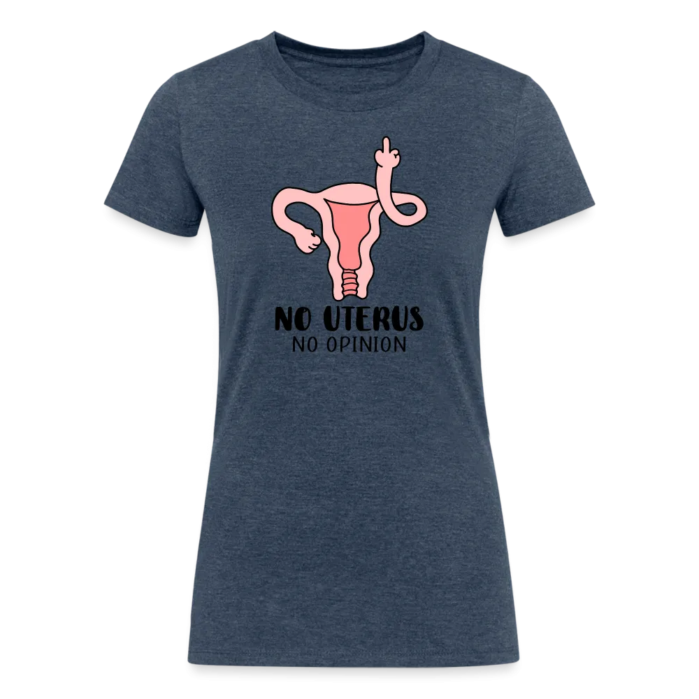 Women's 'No Uterus, No Opinion' Tri-Blend Tee: A Sassy Statement for Feminist Fashion